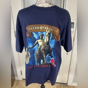 2004 Lee MLB ALCS Boston Red Sox NY Yankees‎ Go Home Paul Reviere T-Shirt Y2K